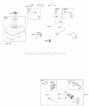 Electric Starter Fuel Supply Diagram and Parts List for 207432-0115-E1  Briggs and Stratton Engine